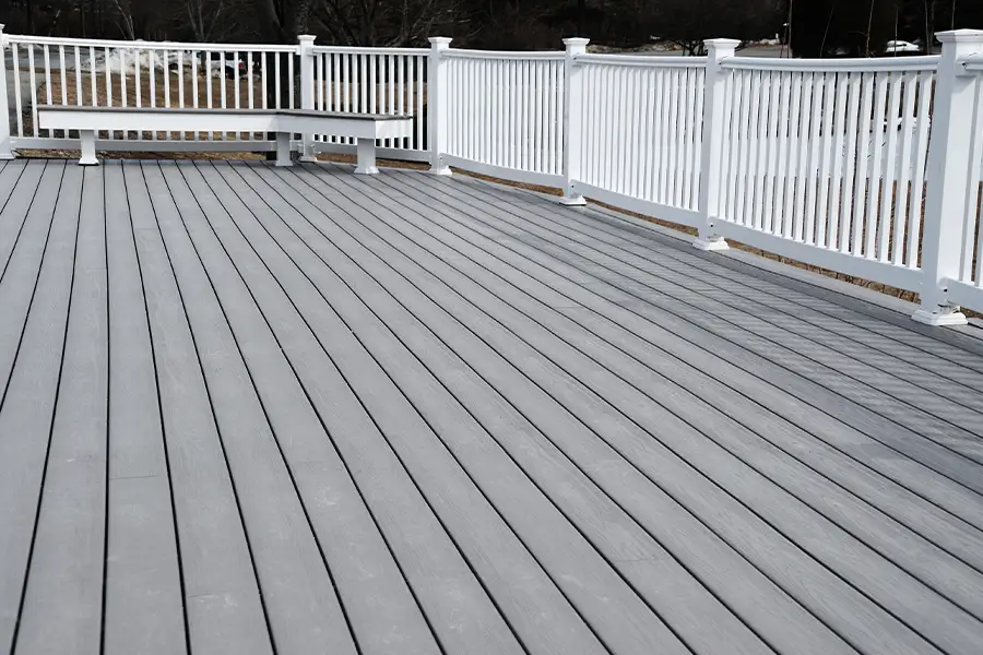 Handyman services - Deck painting and fence painting, grey and white - Springfield, IL