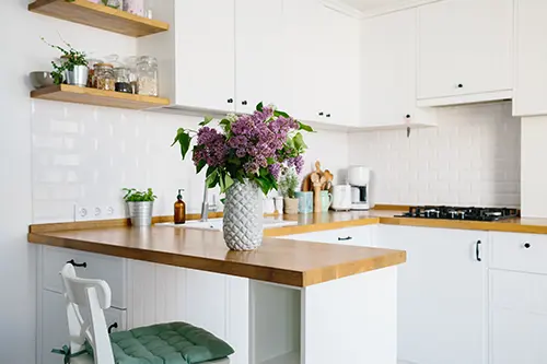 Golden Rule Handyman & Painting Service—A small kitchen after a remodel in a Springfield, IL home.